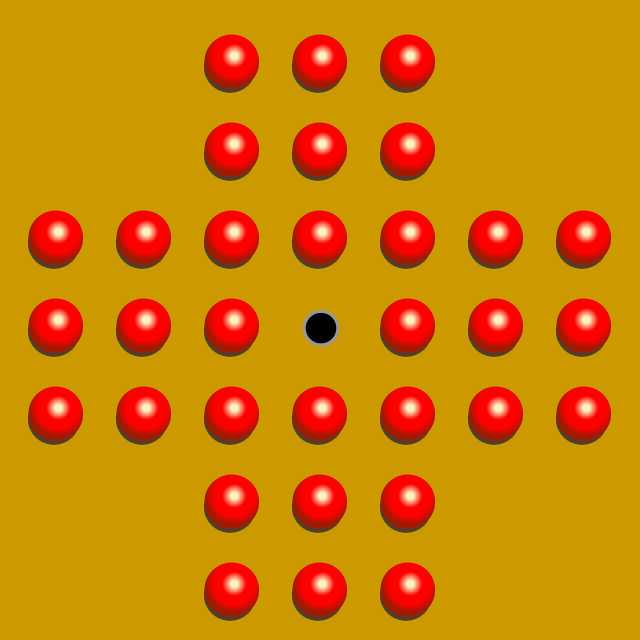 ペグソリティア 隣のボールを飛び越して消していくパズルゲーム ペグソリティア ボードパズル パズル